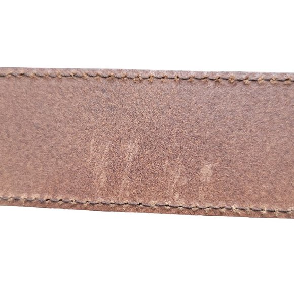 Gucci Brown Leather Silver Interlocking G Belt Buckle 90/36 - Picture 7 of 9